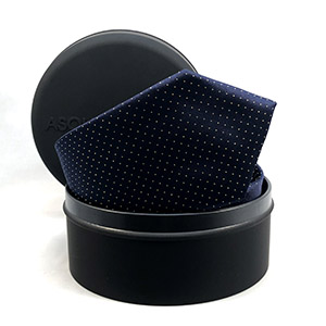 Cravatta POIS-2 BLU E GIALLO <BR/> 100% SETA